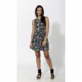 Vestido corto estampado de rayón
